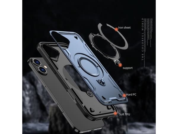 Hybrid Armor-deksel med MagSafe til iPhone 16 - blå