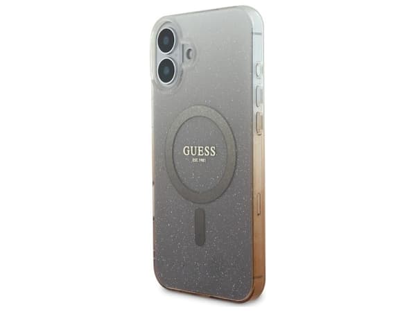 Guess IML Glitter Gradient MagSafe-etui for Apple iPhone 16 – brun