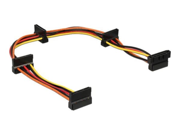 Delock - Strømsplitter - SATA-strøm (P) til SATA-strøm (R) - 40 cm - multifarge