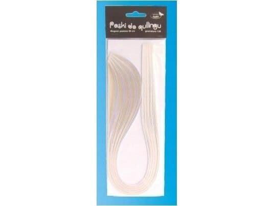Quillingstrimler 10 mm x 50 cm hvit 100 stk