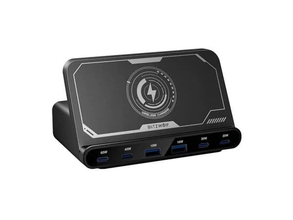 Blitzwolf latausasema Blitzwolf BW-S27 160W, 2xUSB-A, 4xUSB-C, 15W (musta)
