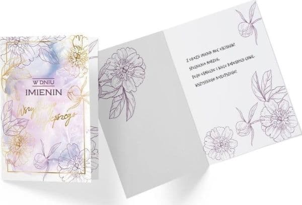 B6 invitasjon: navnedagsblomster PR-248
