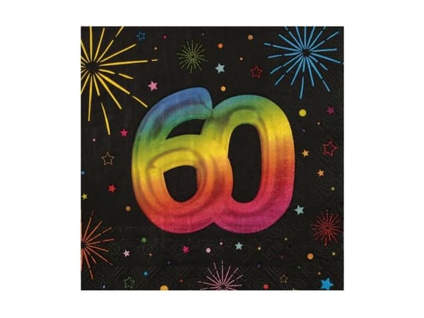 Svarta och regnbågsservetter, 60 år