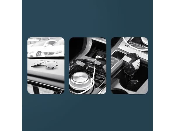 Baseus Platinum car holder for glasses, on clip (silver)