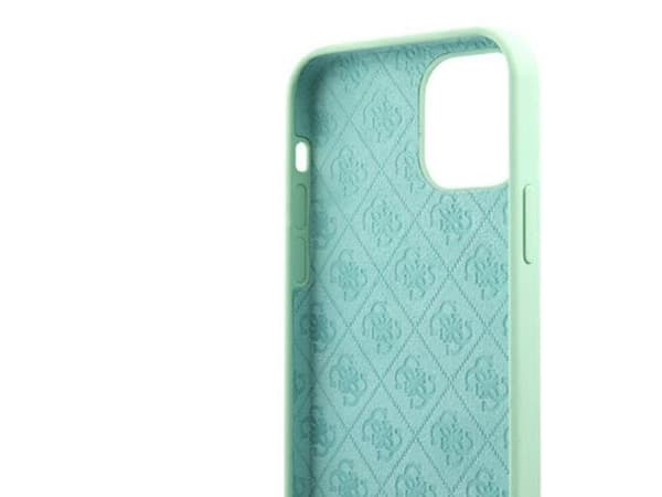 Guess Metal Logo Script-skal för iPhone 12 Pro Max 6,7" - Grön
