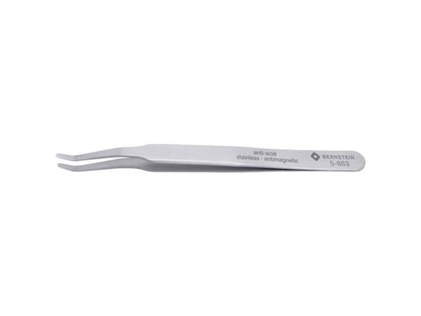 Bernstein universalpinsett 5-863, flat-bred, bøyd 30°, 125 mm