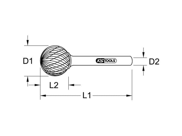KS Tools 515.3294, Metalli, Pyöreä, 1 kpl, 1,2 cm