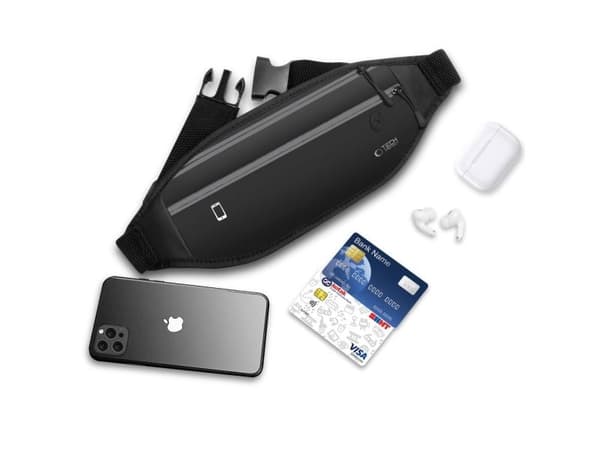 Interplastic TECH-PROTECT M7 universell sportmidjeväska svart