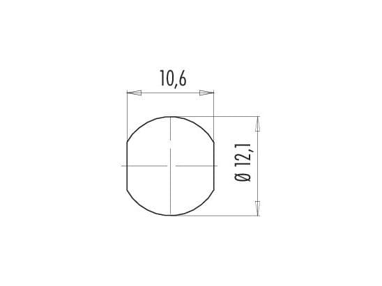 BINDER 99-9107-50-03, M12, Hankjønn, Polyamid, Gull, Lodde, IP67