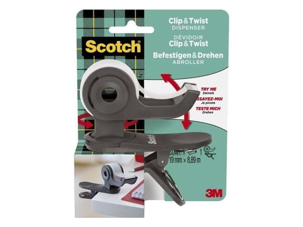 3M C19-CLIP-CG, 1,9 cm, Harmaa, 8,89 m, 1,9 cm, 1 kpl