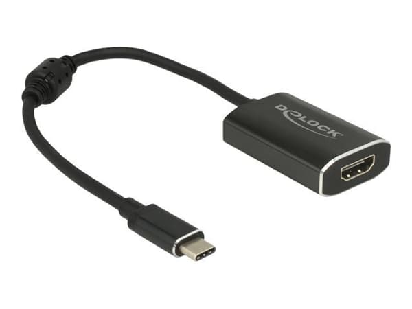 Delock - Extern videoadapter - VL100 - USB-C - HDMI - mörkgrå - detaljhandel