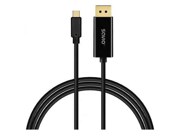 Savio CL-207, 2 m, USB C, 17,28 Gbit/sek, musta