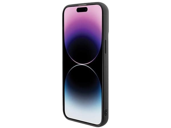Guess Sequin Script metallskal till iPhone 15 Pro Max - svart