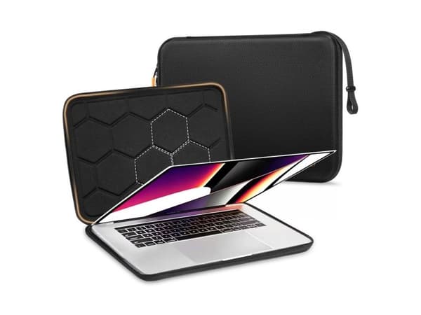 Tech-Protect Hardpouch for 15-16 Laptops - Black and Orange