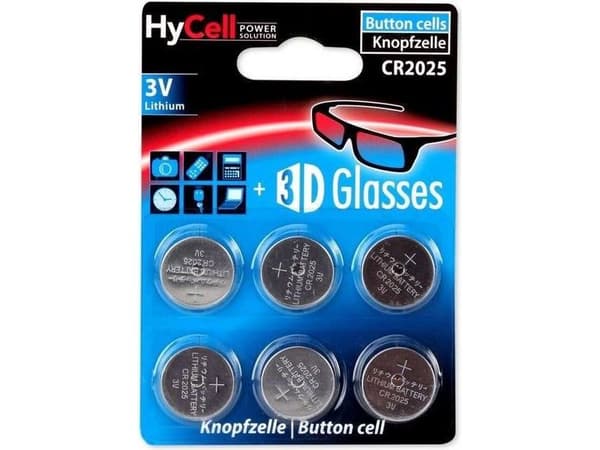 Ansmann 1516-0027, Engangsbatteri, CR2025, Lithium, 3 V, 6 stk, Sølv
