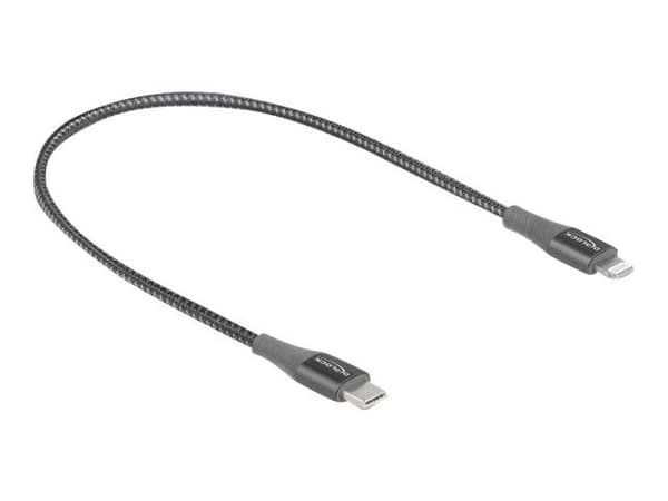 DeLOCK 86630, 0,5 m, Lightning, USB C, Uros, Uros, Harmaa