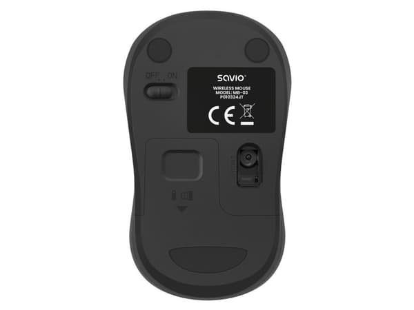Savio MB-03, 1000 DPI, Svart