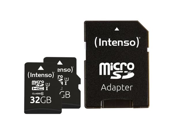 Intenso - Flashminnekort (microSDXC til SD-adapter inkludert) - 256 GB - UHS-I / Class10 - microSDXC UHS-I