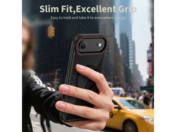 Tech-Protect MagHybrid MagSafe Case for iPhone Air - Black and Red