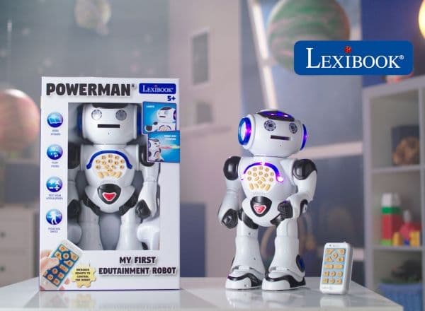 POWERMAN® Robot, Swedish, Blue, PET window box