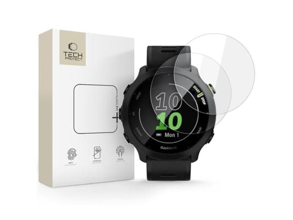 4kom.pl Tech-Protect Glass FIT+ 2-pak Garmin Forerunner 55 clear