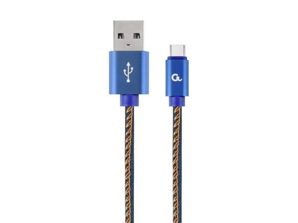 Cablexpert CC-USB2J-AMCM-1M-BL, 1 m, USB A, USB C, USB 2.0, 480 Mbit/s, Sininen
