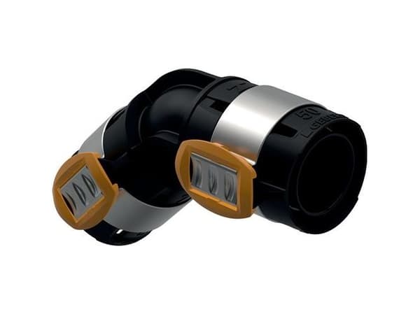 Geberit FlowFit bøjning: 45°, Materiale=PPSU, d=63mm