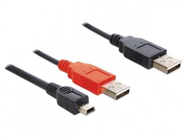 Delock - USB-kabel - USB (hane) till USB, mini-USB typ A (hane) - 30 cm