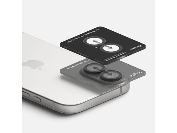 Ringke CAMERA FRAME PROTECTOR 2-PACK IPHONE 16 / 16 PLUS musta
