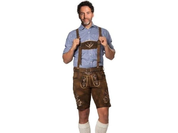 Brune korte lederhosen