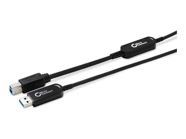 MicroConnect Premium - USB-kabel - USB-type A (hann) til USB Type B (hann) - USB 3.2 Gen 2 - 15 m - Active Optical Cable (AOC) - svart