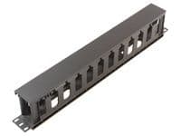 MicroConnect Cable Management - Kabelstyringspanel - svart - 1U - 19"