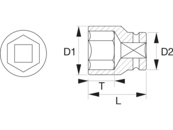 Bahco KRAFTTOP 1/2" neliö 24 MM
