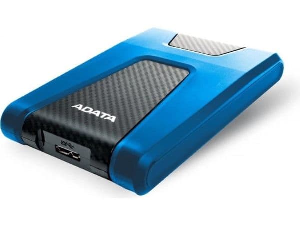 ADATA DashDrive Durable HD650 - Hårddisk - 2 TB - extern (portabel) - 2.5" - USB 3.1 - 256 bitars AES - blå