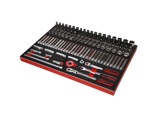 KS Tools 811.0124, Støpselsett, 124 hoder, 8,08 kg