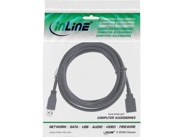 InLine 35620, 2 m, Uros/naaras, 5120 Mbit/s, Musta