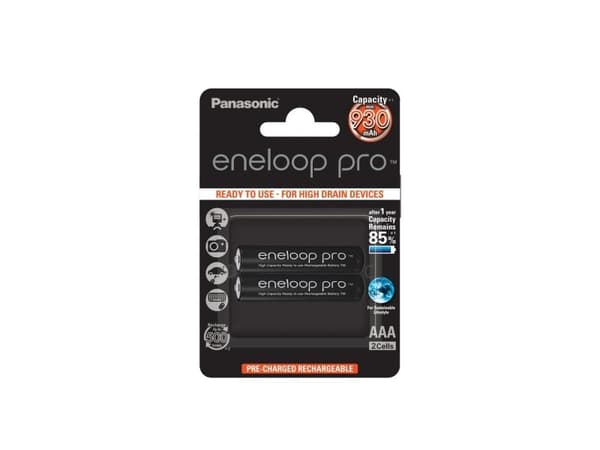 Panasonic eneloop pro BK-4HCDE/2BE - Batteri 2 x AAA - NiMH - (ladbare) - 930 mAh