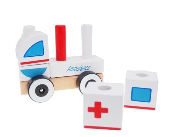 iBOX Träbil ambulans (W05C012)
