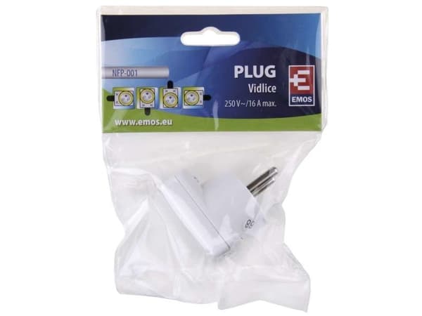 Emos P0035, Vit, 250 V, 16 A