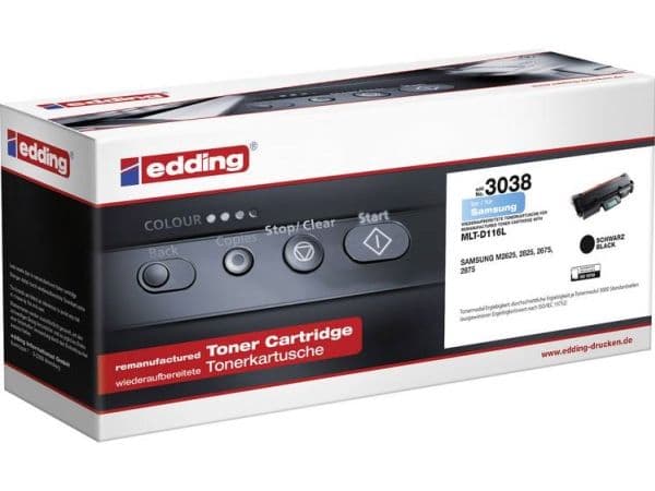 Edding EDD-3038, 3000 sidor, Svart, 1 styck