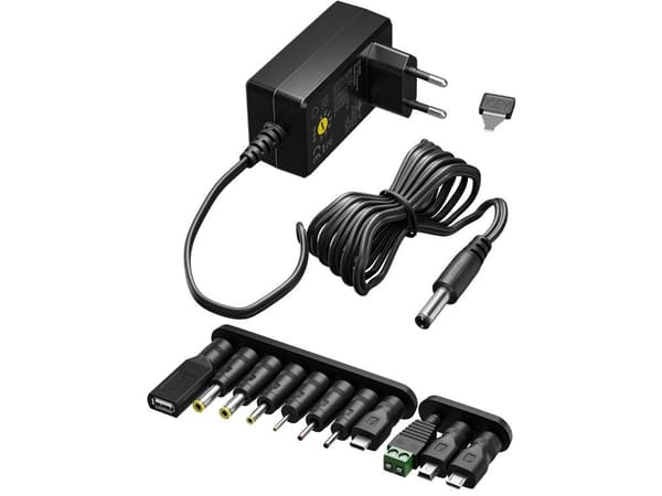 Goobay-yleisvirtalähde (5 V - 15 V, max. 36 W / 2,4 A) (74436)