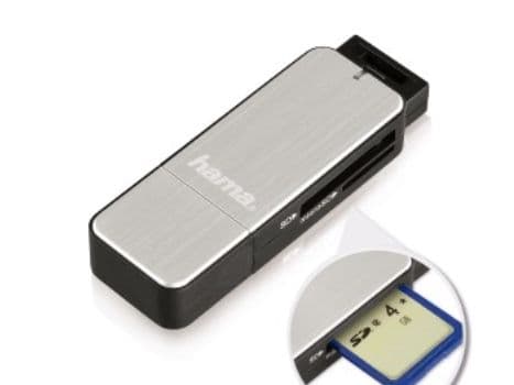 Hama - Kortleser (MMC, SD, microSD, SDHC, microSDHC, SDXC, microSDXC) - UHS Class 1 - USB 3.0