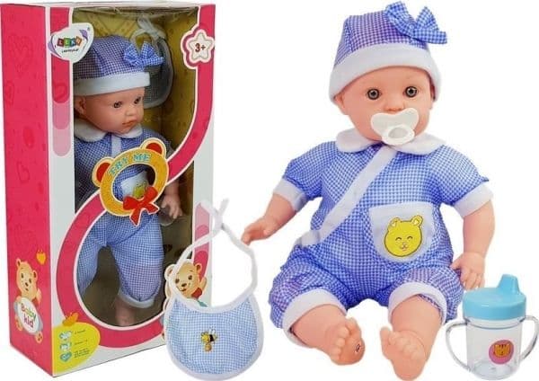 Lean Toys bebisleksak/gnuggisdjur, 45 cm blå
