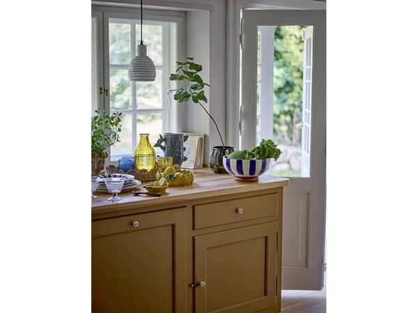 CREATIVE COLLECTION Elga pendellampe, hvit, steingods