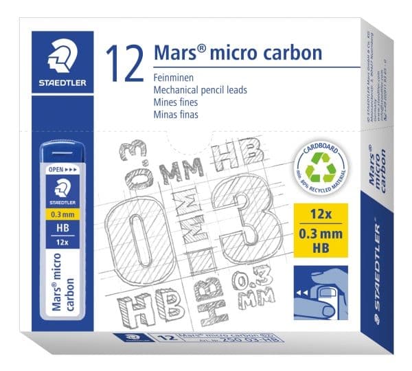 Staedtler 250 03-HB, HB, Harmaa, 0,3 mm