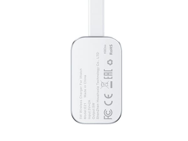 Acefast trådløs lader E21 5W for Apple Watch sølv