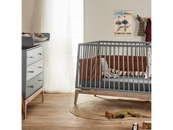Leander Luna™ spjälsäng 140x70 cm – grå