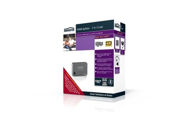 Marmitek Split 312 UHD, HDMI, 2x HDMI, 4096 x 2160 pixlar, Grå, 15 m, 36 bit