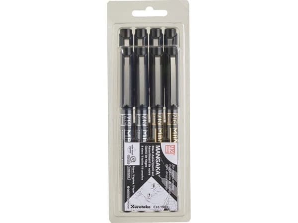 ZIG CARTOONIST MANGAKA Black 8-set