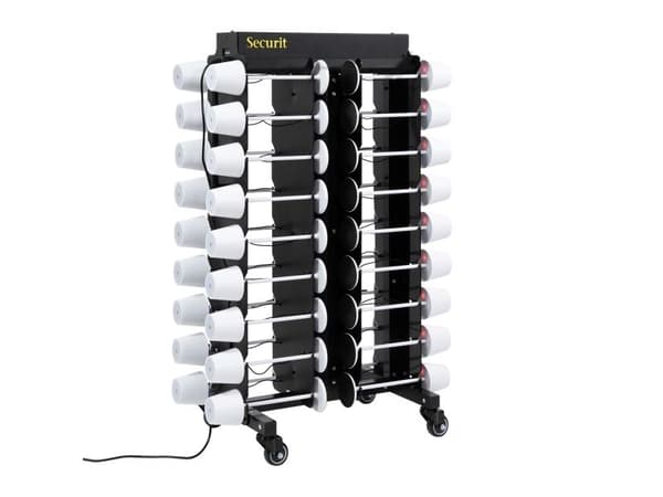 Securit® Lade-trolley, til opladning af 36 lamper samtidig